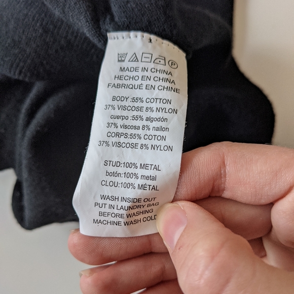 MICHAEL KORS Black Turtleneck Gold Sleeve Open Detail Sweater Small - Picture 4 of 8